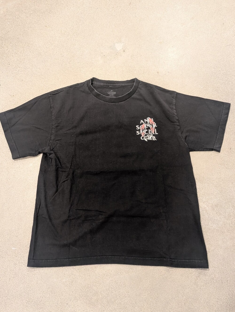 Anti Social Social Club Black Koi Garden 3M Reflective Graphic Tee - XL
